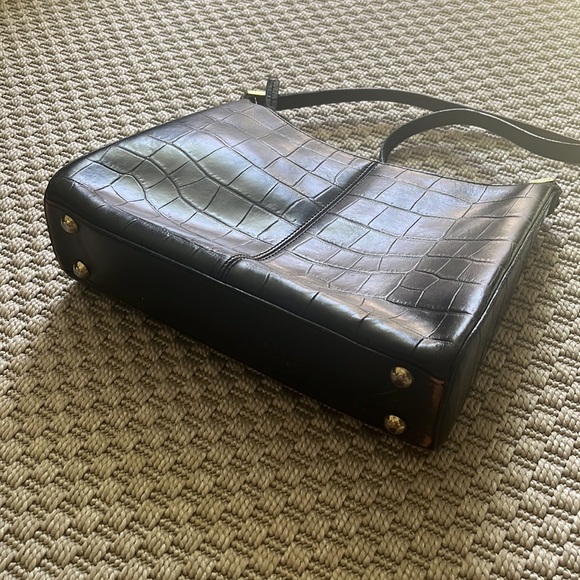 Vintage Fossil Croc Leather Handbag - Picture 4 of 6